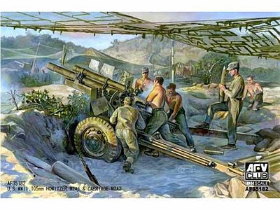 AFV Club 1/35 WWII Late Version 105MM Howitzer M2A1 & Carriage M2A2 | AF35182