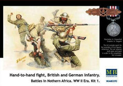 Master Box 1/35 Hand-to-hand fight, British and German infantry. Battles in Northern Africa. WW II era. Kit 1. | MB3592