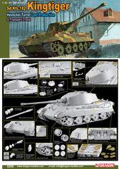 Dragon 1/35 Sd.Kfz.182 Kingtiger Henschel Turret Last Production w/Transport Track | 6209