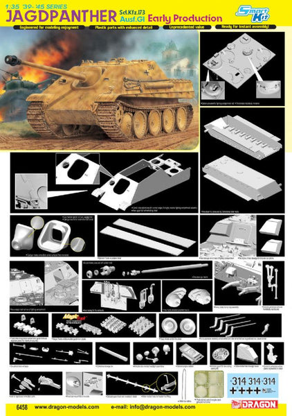 Dragon 1/35 Sd.Kfz.173 Jagdpanther Ausf.G1 Early Production | 6458