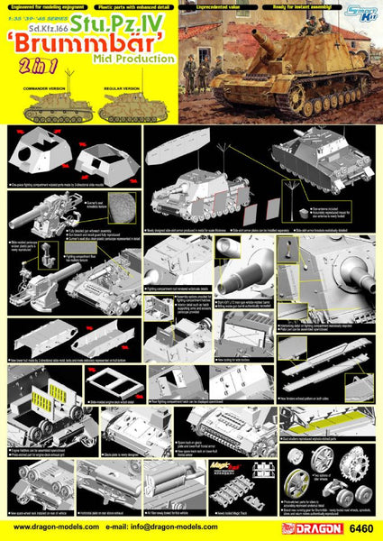 Dragon 1/35 Sd.Kfz.166 Stu.Pz.IV "Brummbar" Mid Production | 6460