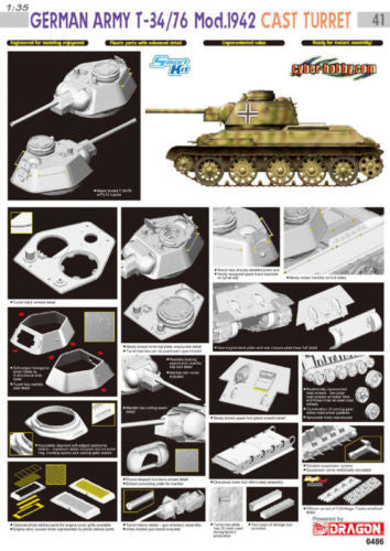 Dragon 1/35 German Army T-34/76 Cast Turret | 6486