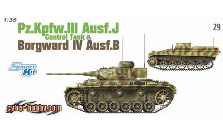 Dragon 1/35 Pz.Kpfw. III Ausf. J Command Tank and Borgward IV Ausf. B | 6510