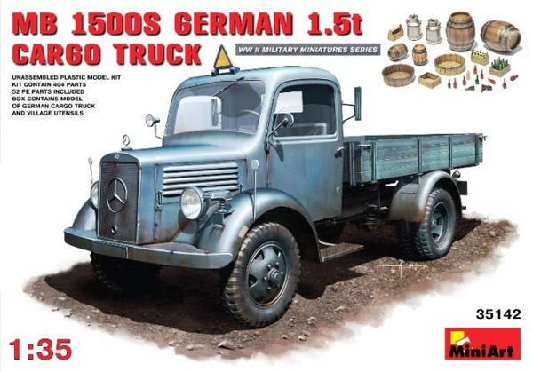 MiniArt 1/35 MB 1500S German 1,5t Cargo Truck | MA35142